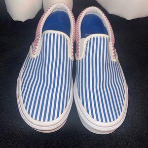 Striped Low Top Vans